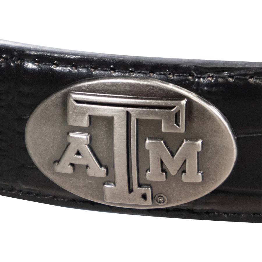 Texas A&M Zepplin Crocodile Concho Black Belt - Image 3