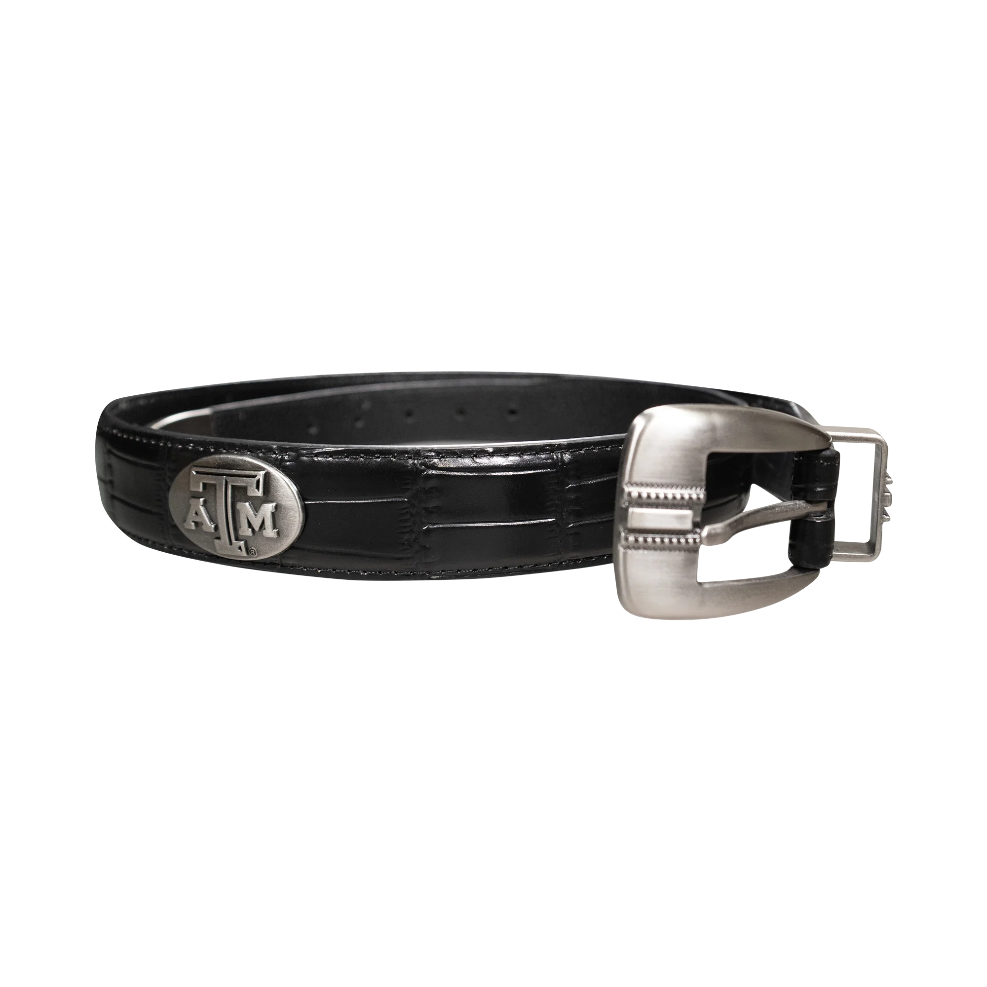 Texas A&M Zepplin Crocodile Concho Black Belt - Image 8